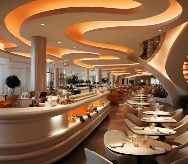 這么棒的餐飲店裝修效果圖案例，你不想看看嗎？